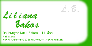 liliana bakos business card