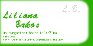 liliana bakos business card